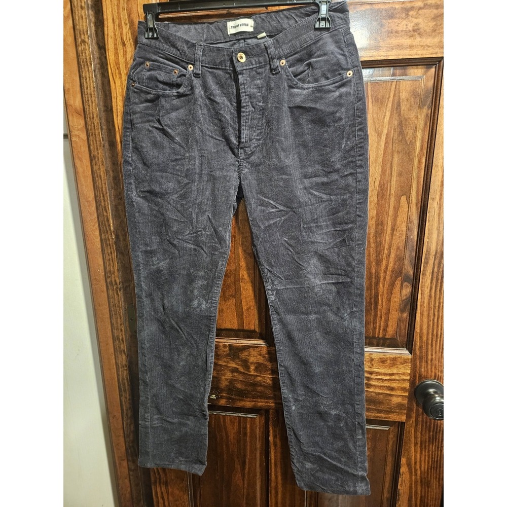 Taylor Stitch Corduroy Dark Gray Slim Fit Men Jeans Size 30x30